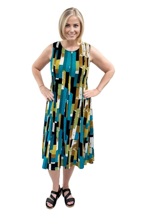 Dress Multiples Attire Dress in Teal S / Teal Multiples Clothing Co.