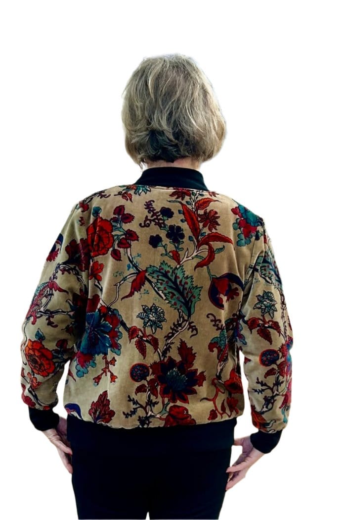 Jacket Parsley and Sage Darcey Floral Velvet Bomber Jacket Parsley & Sage