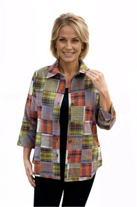 Shirts Parsley and Sage Jane Shirt in Orange Plaid Parsley & Sage