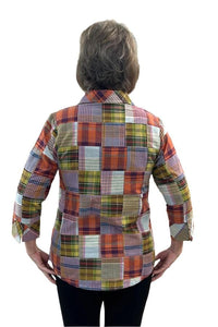 Shirts Parsley and Sage Jane Shirt in Orange Plaid Parsley & Sage