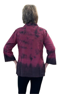 Top Parsley and Sage Rhonda Shirt In Burgundy Parsley & Sage