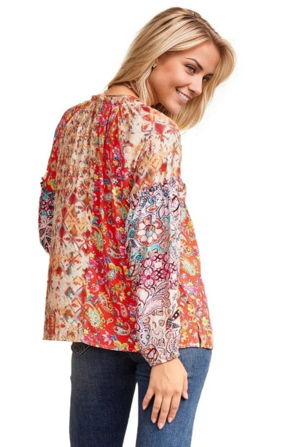 Tops Savanna Jane Luna Embroidered Top in Multi Savanna Jane