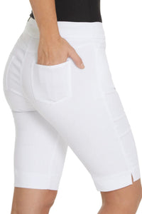 Bermuda Shorts Slimsations Bermuda Walking Short in White Slimsations