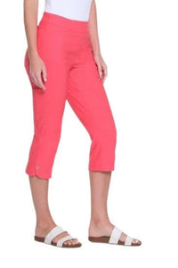 Capri Slimsations Tulip Hem Capri Pants in Coral Slimsations