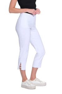 Jeans Slimsations V-Cut Ladder Cropped Pant In White Slimsations