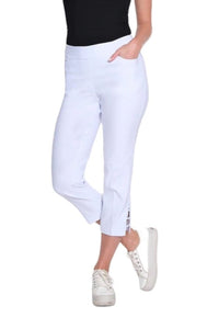 Jeans Slimsations V-Cut Ladder Cropped Pant In White Slimsations