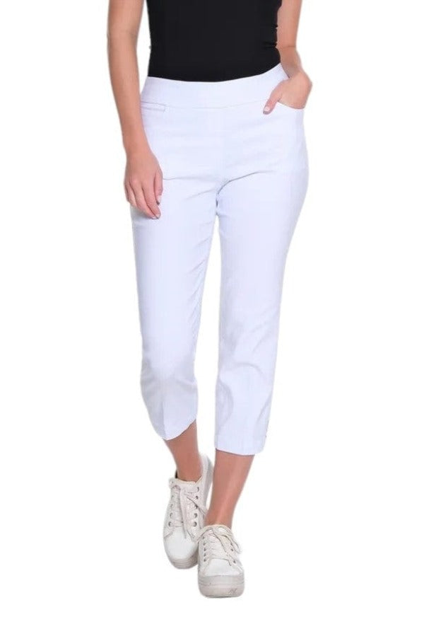 Jeans Slimsations V-Cut Ladder Cropped Pant In White Slimsations