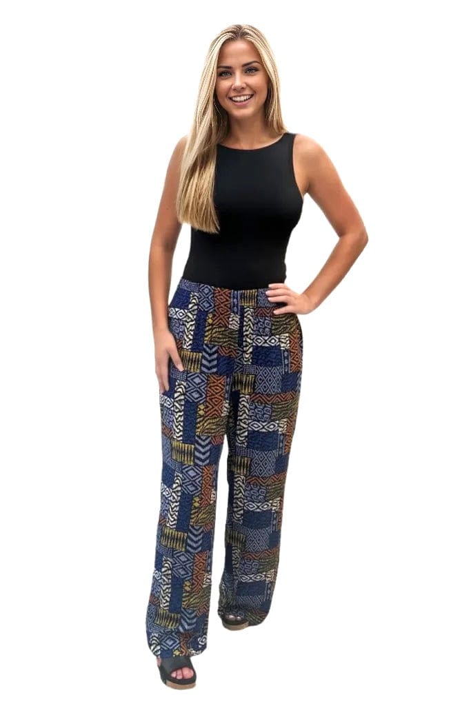 Pants Multiples Printed Pull On Wide Leg Pant Slimsations