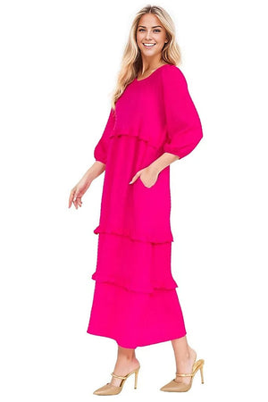dress Celeste Tiered-Ruffle Midi Dress Trendsi