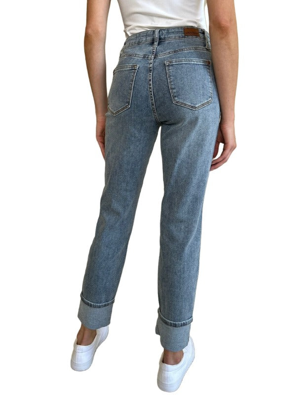Jeans Judy Blue Full Size High Waist Cuff Hem Skinny Jeans Trendsi