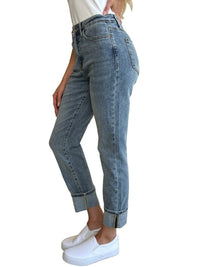 Jeans Judy Blue Full Size High Waist Cuff Hem Skinny Jeans Trendsi