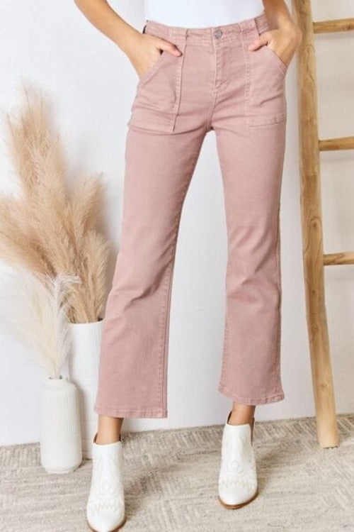 RISEN Jeans High Rise Ankle Flare Jeans