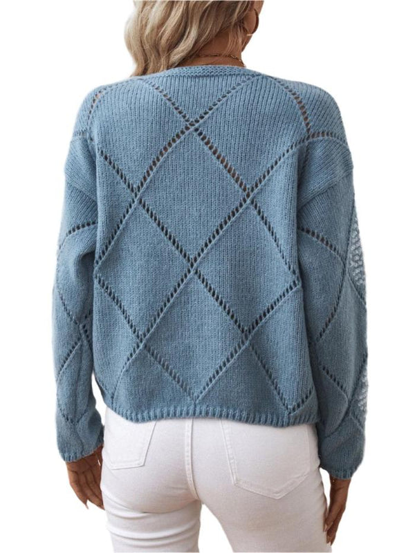 Sweater Sweater with Sequin Details in Dusty Blue Trendsi