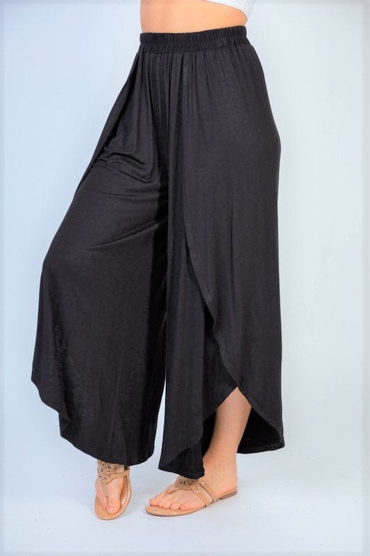 Wide leg clearance split harem pants